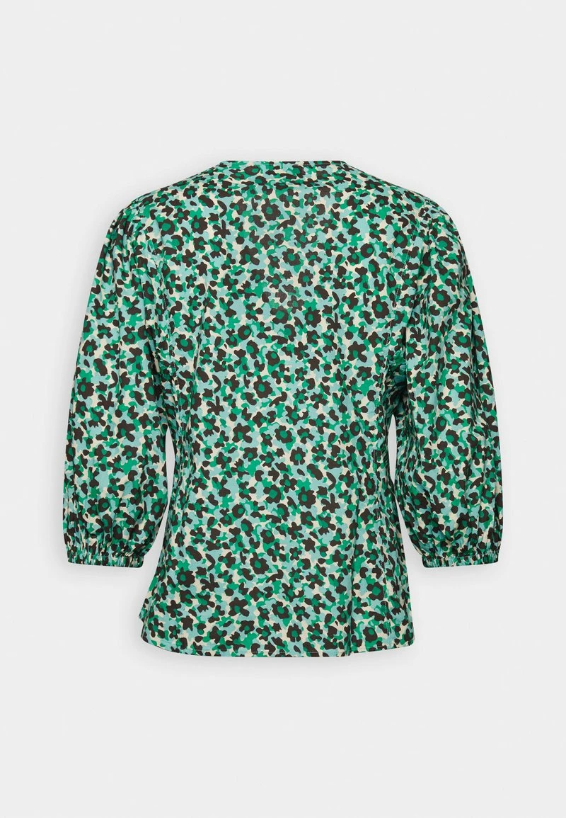 Marc O'Polo DEEP V NECK VOLUME SLEEVE ELASTIC HEM PRINTED - Bluse - Green 6 Marc O'Polo DEEP V NECK VOLUME SLEEVE ELASTIC HEM PRINTED - Bluse - Green – Bild 6