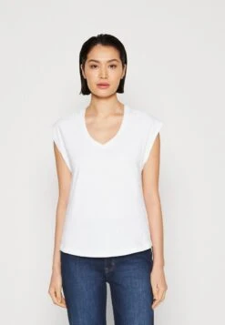 Marc O'Polo SHORT SLEEVE V NECK - T-Shirt Basic - White