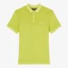 Marc O'Polo SHORT SLEEVE COLLAR AND CUFFS SLITS AT HEM EMB - Poloshirt - Acid Green