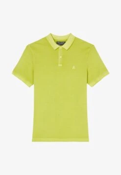 Marc O'Polo SHORT SLEEVE COLLAR AND CUFFS SLITS AT HEM EMB - Poloshirt - Acid Green