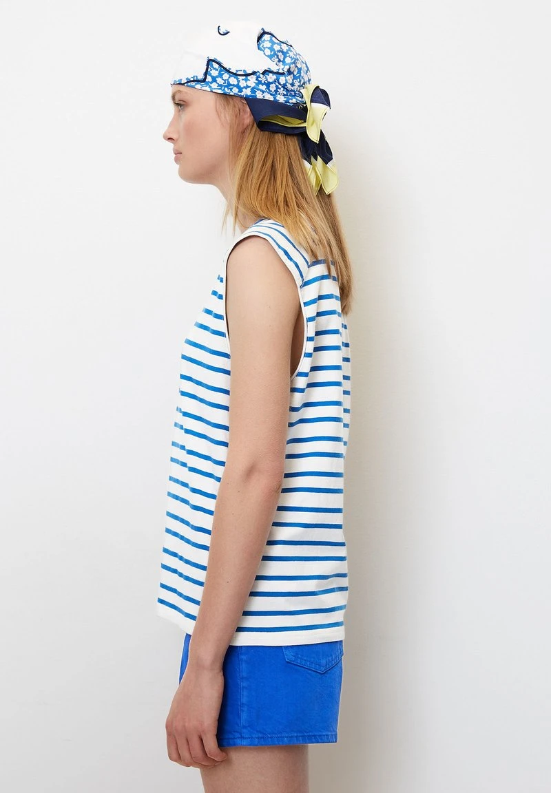 Marc O'Polo DENIM ÄRMELLOSES STREIFEN LOOSE - T-Shirt Print - Multi Mediterranean Blue 4 Marc O'Polo DENIM ÄRMELLOSES STREIFEN LOOSE - T-Shirt Print - Multi Mediterranean Blue – Bild 4