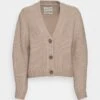 Marc O'Polo CARDIGAN LONGSLEEVE V NECK - Strickjacke - Frosty Sand