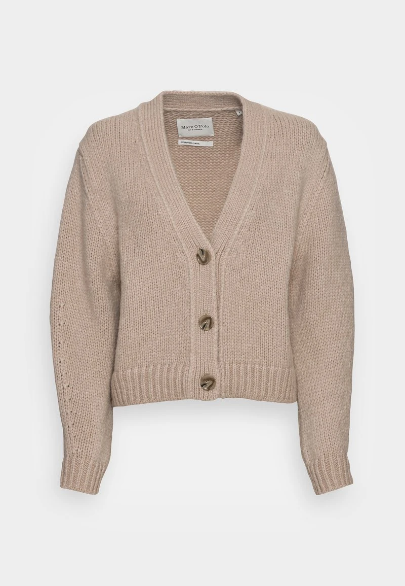 Marc O'Polo CARDIGAN LONGSLEEVE V NECK - Strickjacke - Frosty Sand 1 Marc O'Polo CARDIGAN LONGSLEEVE V NECK - Strickjacke - Frosty Sand