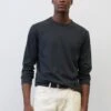 Marc O'Polo SLUB LONGSLEEVE SHAPED - Langarmshirt - Dark Navy