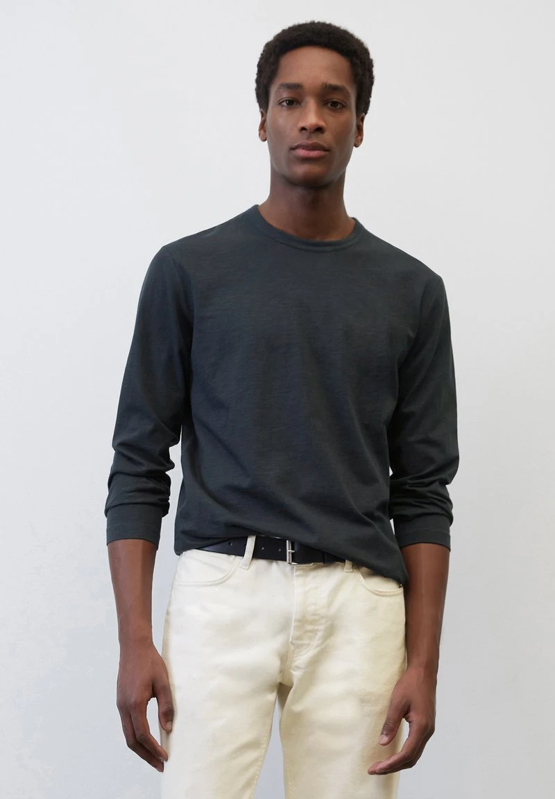 Marc O'Polo SLUB LONGSLEEVE SHAPED - Langarmshirt - Dark Navy 1 Marc O'Polo SLUB LONGSLEEVE SHAPED - Langarmshirt - Dark Navy