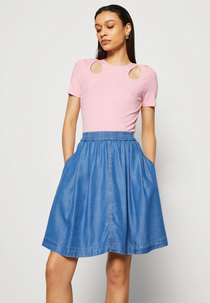 Marc O'Polo SKIRT FEMININ STYLE ELASTIC WAISTBAND SHORT LENGTH - Minirock - Washed Mid Blue 4 Marc O'Polo SKIRT FEMININ STYLE ELASTIC WAISTBAND SHORT LENGTH - Minirock - Washed Mid Blue – Bild 4