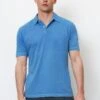 Marc O'Polo SHORT SLEEVE LOGO ARTWORK AT CHEST STRAIGHT - Poloshirt - Azur Blue