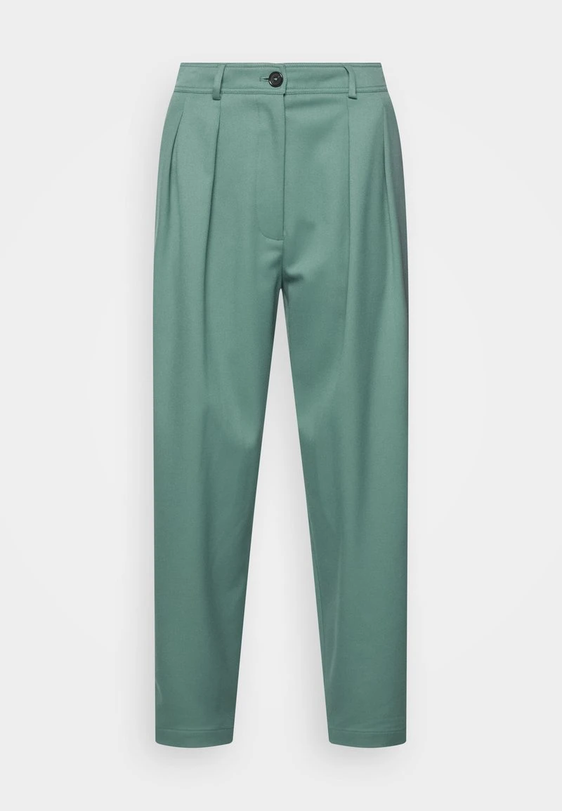 Marc O'Polo PANTS MENSWEAR INSPIRED PLEATED HIGH RISE - Stoffhose - Lake Green 1 Marc O'Polo PANTS MENSWEAR INSPIRED PLEATED HIGH RISE - Stoffhose - Lake Green
