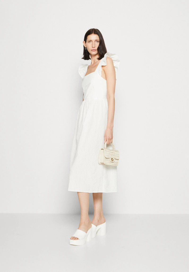 Marc O'Polo DENIM DRESS FRILL SLEEVE - Freizeitkleid - Egg White 2 Marc O'Polo DENIM DRESS FRILL SLEEVE - Freizeitkleid - Egg White – Bild 2