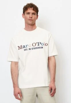Marc O'Polo MIT LOGO-STICKEREI - T-Shirt Print - White