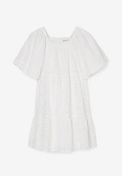 Marc O'Polo BRODERIE-ANGLAISE AUS SOFTEM - Freizeitkleid - White Cotton -Mode Familie a3313747c7e244538e494459e302e233