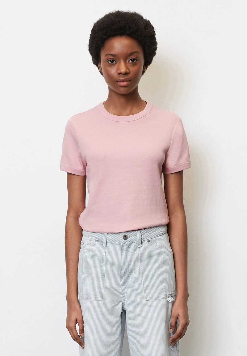 Marc O'Polo DENIM RUNDHALS MIT STRUKTUR AUS - T-Shirt Basic - Matte Rose 1 Marc O'Polo DENIM RUNDHALS MIT STRUKTUR AUS - T-Shirt Basic - Matte Rose