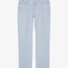Marc O'Polo MODELL LINDE HIGH WAIST CROPPED - Jeans Straight Leg - Clean Bright Ice Blue Wash