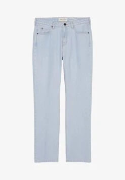 Marc O'Polo MODELL LINDE HIGH WAIST CROPPED - Jeans Straight Leg - Clean Bright Ice Blue Wash
