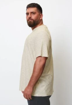Marc O'Polo GESTREIFTES REGULAR IN SOFTEM SLUB - T-Shirt Print - Beige -Mode Familie ac05582a62a0427aabe538b65577b993