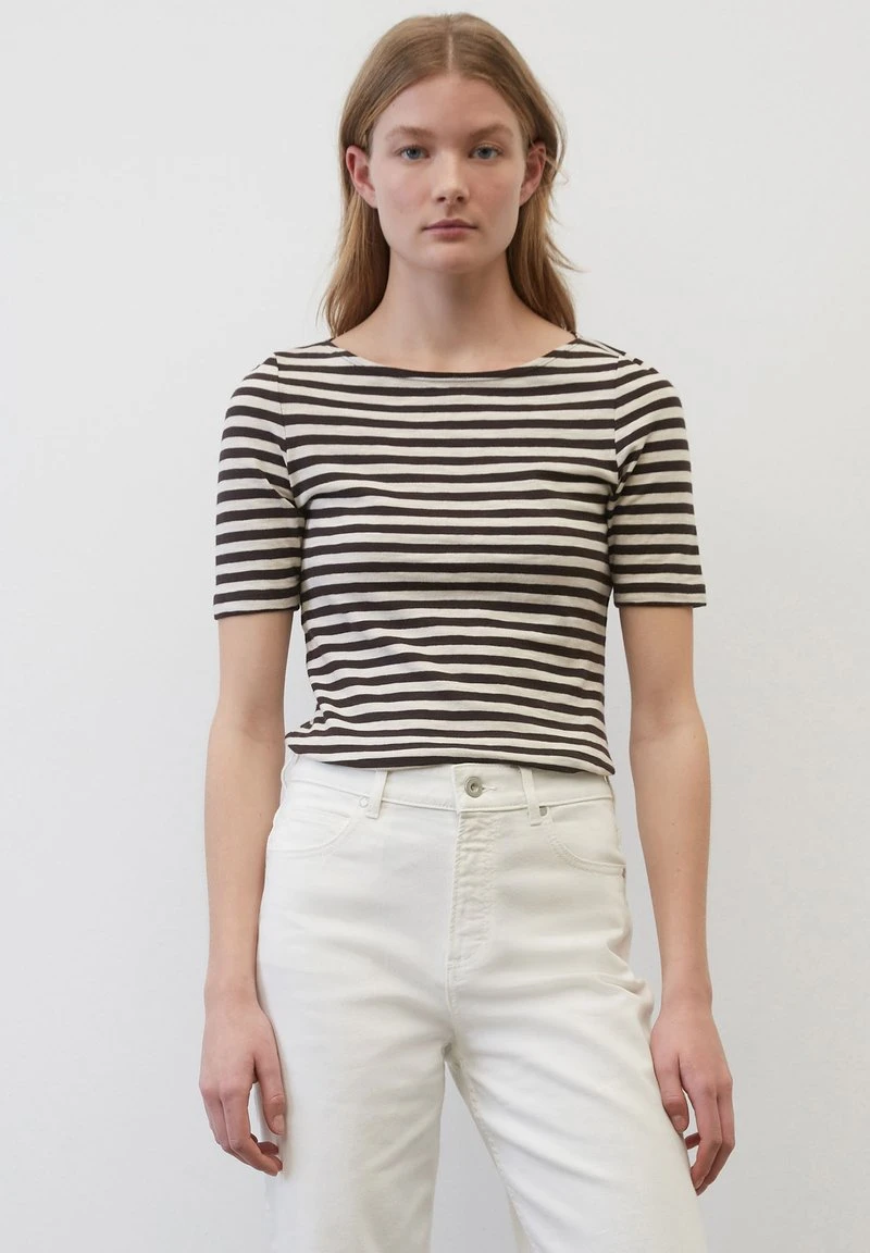 Marc O'Polo GESTREIFTES AUS - T-Shirt Print - Dark Brown 1 Marc O'Polo GESTREIFTES AUS - T-Shirt Print - Dark Brown