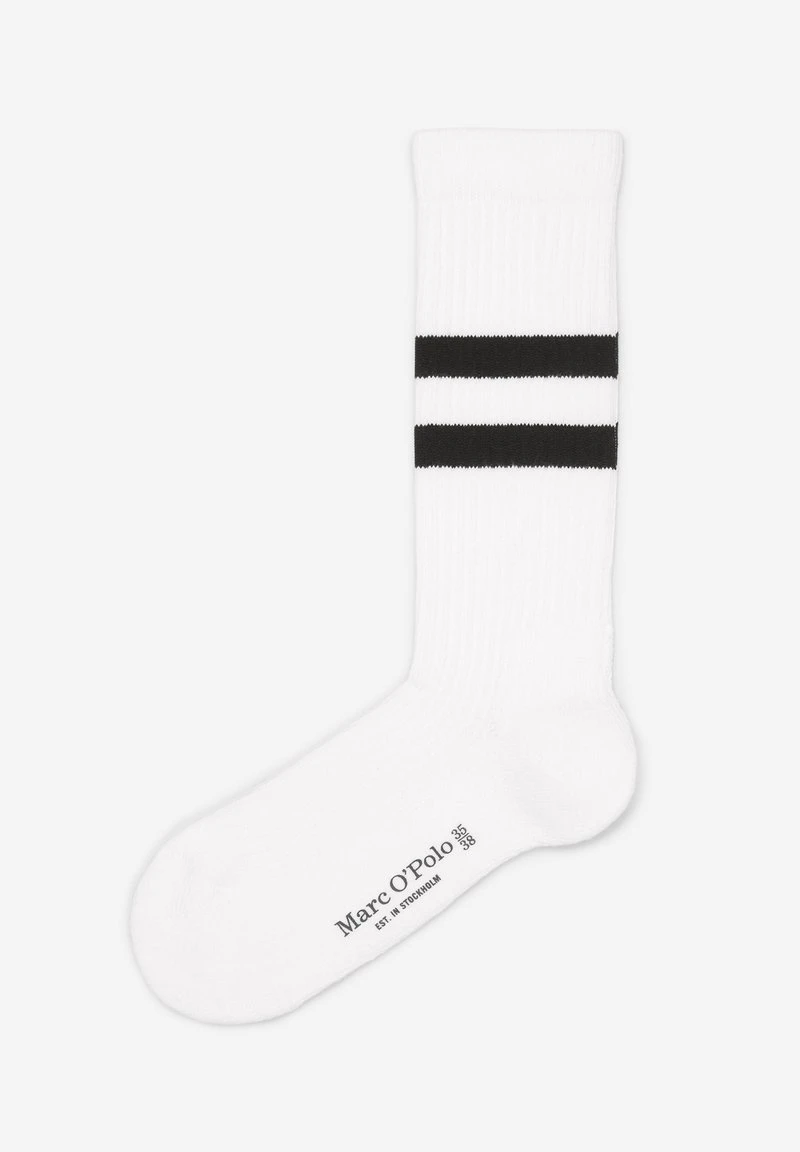 Marc O'Polo MIT SPORTIVEN STREIFEN - Socken - White Black 2 Marc O'Polo MIT SPORTIVEN STREIFEN - Socken - White Black – Bild 2