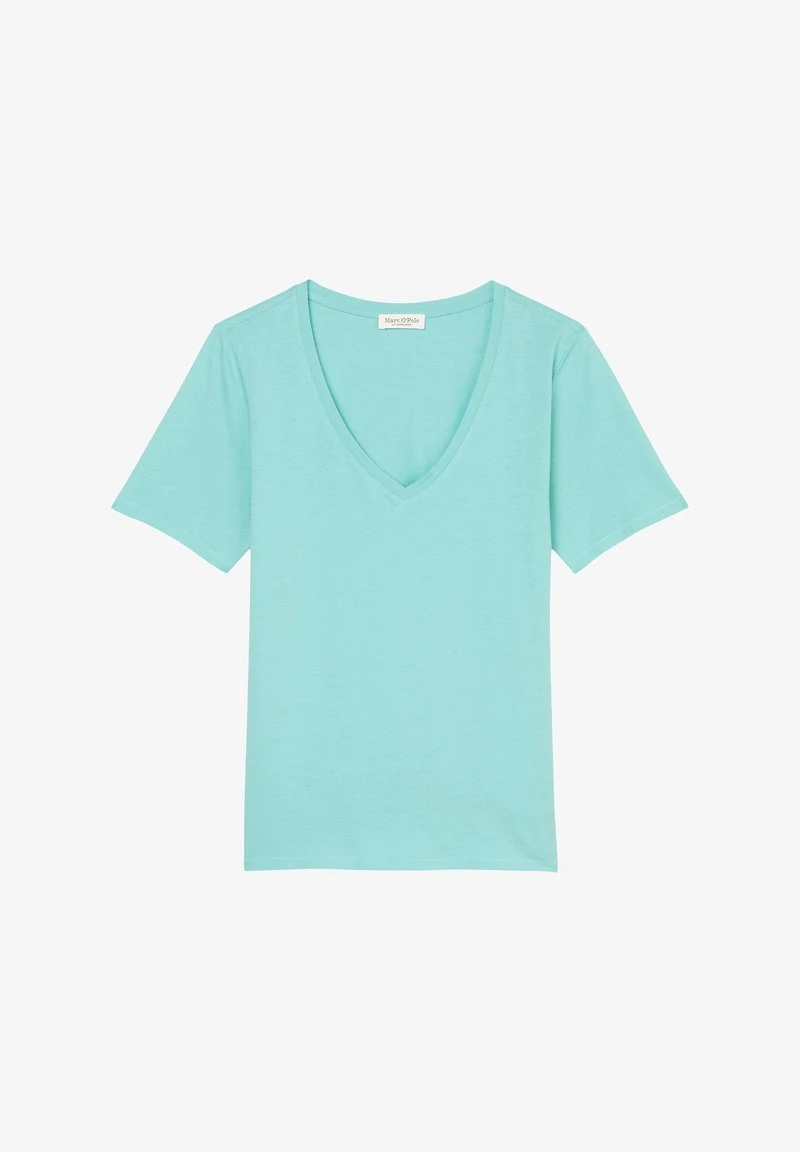Marc O'Polo REGULAR AUS LEICHTEM SINGLE - T-Shirt Basic - Sea Blue 1 Marc O'Polo REGULAR AUS LEICHTEM SINGLE - T-Shirt Basic - Sea Blue