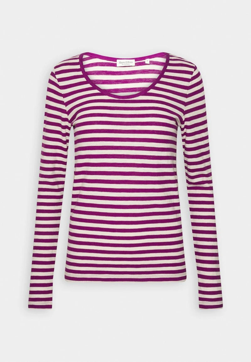 Marc O'Polo LONG SLEEVE DEEP ROUND NECK - Langarmshirt - Multi/purple Berry 1 Marc O'Polo LONG SLEEVE DEEP ROUND NECK - Langarmshirt - Multi/purple Berry