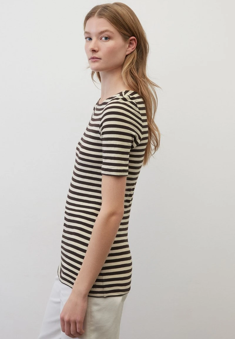 Marc O'Polo GESTREIFTES AUS - T-Shirt Print - Dark Brown 4 Marc O'Polo GESTREIFTES AUS - T-Shirt Print - Dark Brown – Bild 4