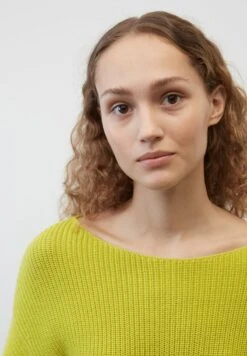 Marc O'Polo U-Boot Mit Statement-Ärmeln Cropped Aus Hea - Strickpullover - Lime Green -Mode Familie b8e8625a71c7463cab712f7e5c02388e