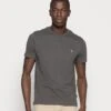 Marc O'Polo C-NECK - T-Shirt Basic - Gray Pinstripe