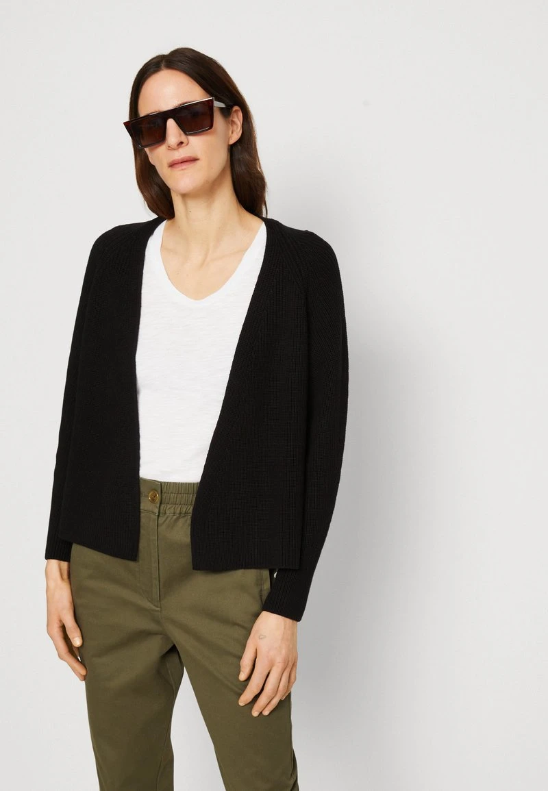 Marc O'Polo DENIM OPEN CARDIGAN WITH RAGLAN SLEEVE - Strickjacke - Black 4 Marc O'Polo DENIM OPEN CARDIGAN WITH RAGLAN SLEEVE - Strickjacke - Black – Bild 4