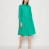 Marc O'Polo DRESS SHIRT STYLE FEMININE GATHERING MODERN DETAILS - Blusenkleid - Vivid Green