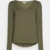 Marc O'Polo V-NECK - Langarmshirt - Wild Olive