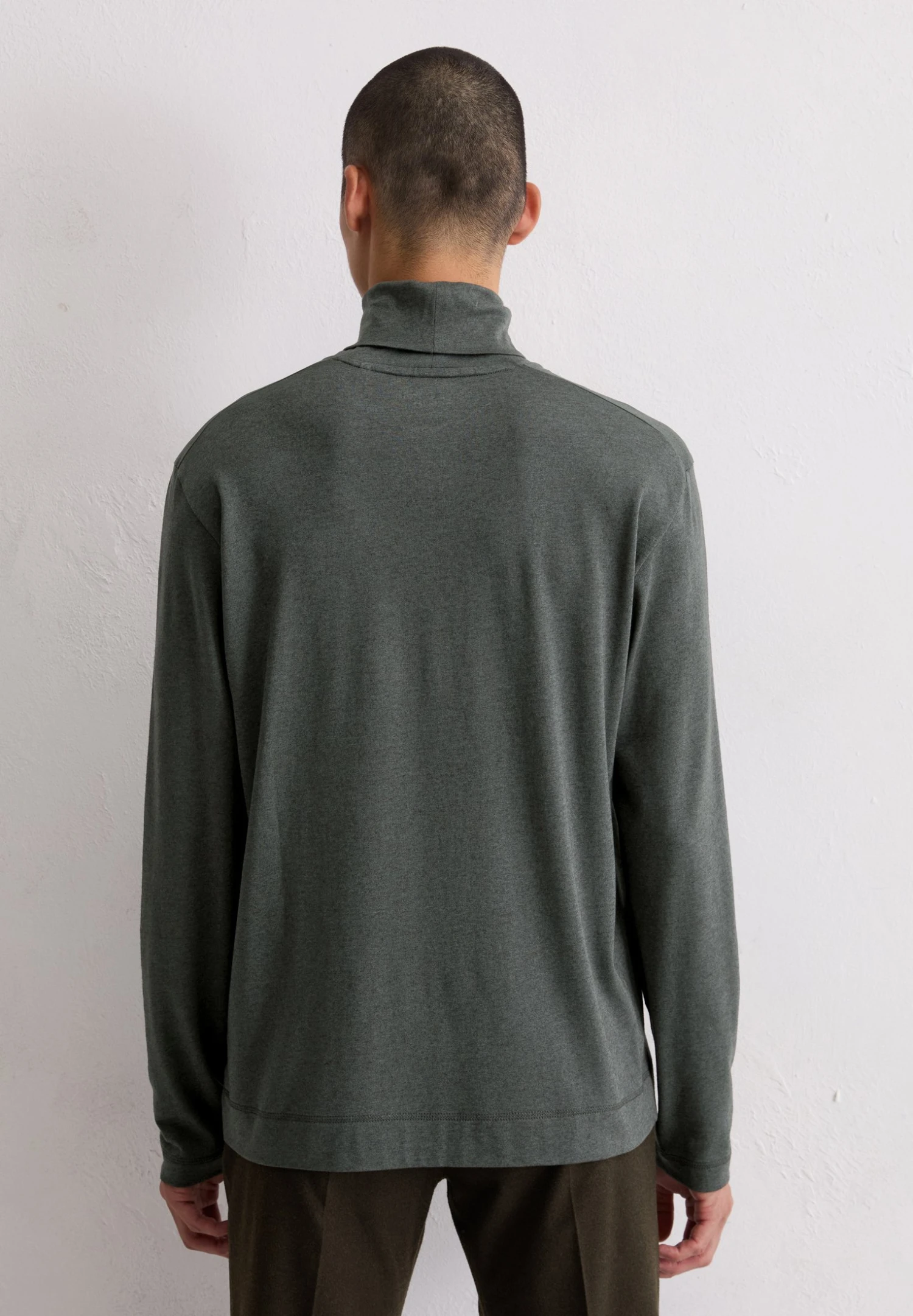 Marc O'Polo ROLLKRAGEN-LONGSLEEVE REGULAR AUS - Long Sleeved Top - Gray Pinstripe 3 Marc O'Polo ROLLKRAGEN-LONGSLEEVE REGULAR AUS - Long Sleeved Top - Gray Pinstripe – Bild 3