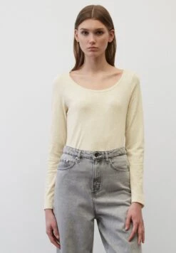 Marc O'Polo HEAVY SLUB LONGSLEEVE - Langarmshirt - Chalky Sand