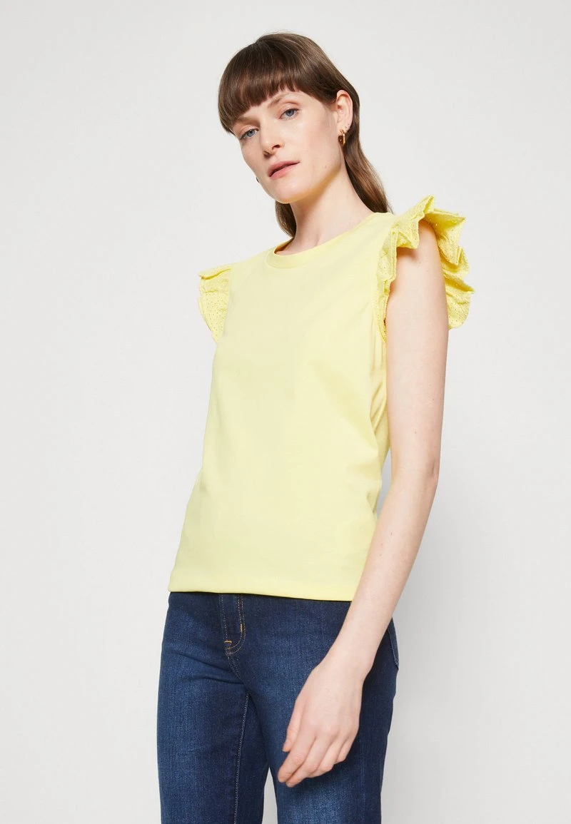 Marc O'Polo DENIM SLEEVELESS RUFFLES AT ARMHOLE - T-Shirt Print - Buttercup 4 Marc O'Polo DENIM SLEEVELESS RUFFLES AT ARMHOLE - T-Shirt Print - Buttercup – Bild 4