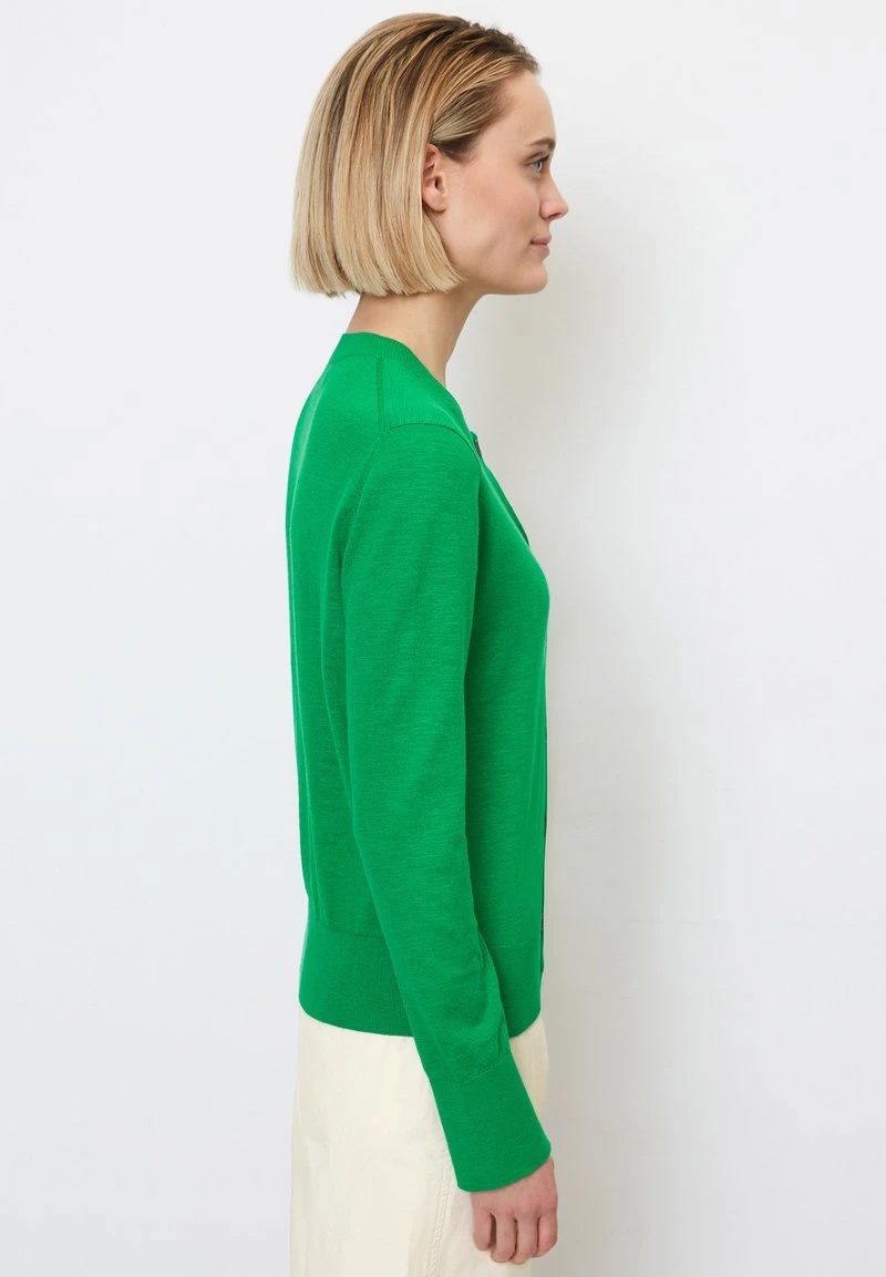 Marc O'Polo REGULAR AUS SLUB - Strickjacke - Vivid Green 5 Marc O'Polo REGULAR AUS SLUB - Strickjacke - Vivid Green – Bild 5