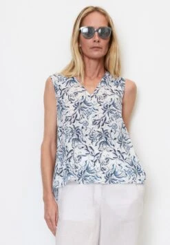 Marc O'Polo ÄRMELLOSE V NECK AUS CRISPY - Top - Multi