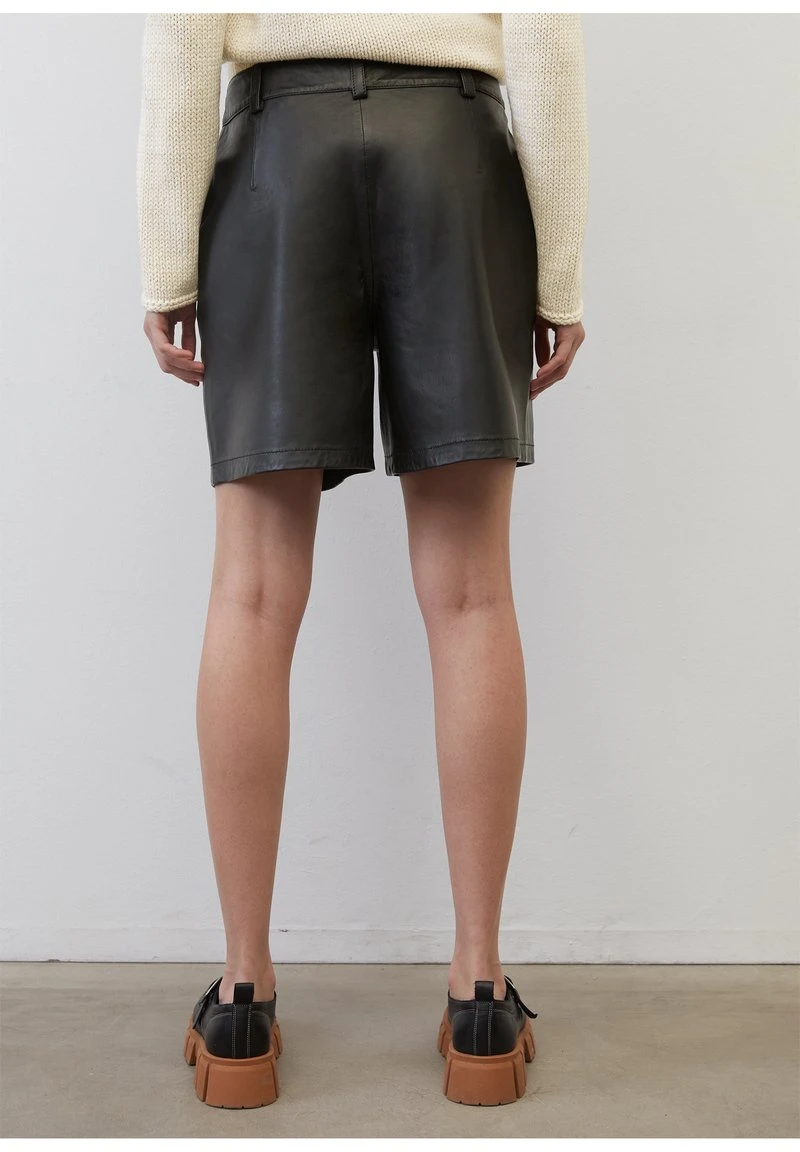 Marc O'Polo HIGH WAIST AUS SUPERSOFTEM - Lederhose - Black 3 Marc O'Polo HIGH WAIST AUS SUPERSOFTEM - Lederhose - Black – Bild 3