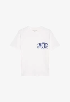 Marc O'Polo REGULAR MIT ELEGANT GESCHWUNGENEM LOGO-PRINT - T-Shirt Print - White 11 Marc O'Polo REGULAR MIT ELEGANT GESCHWUNGENEM LOGO-PRINT - T-Shirt Print - White -Mode Familie c9fdef1885df40008550911209a44da0