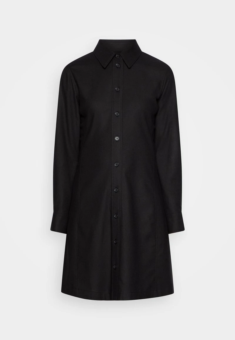 Marc O'Polo DRESS FEMININ SILHOUETTE SHIRT STYLE CUT LINES - Blusenkleid - Black 5 Marc O'Polo DRESS FEMININ SILHOUETTE SHIRT STYLE CUT LINES - Blusenkleid - Black – Bild 5