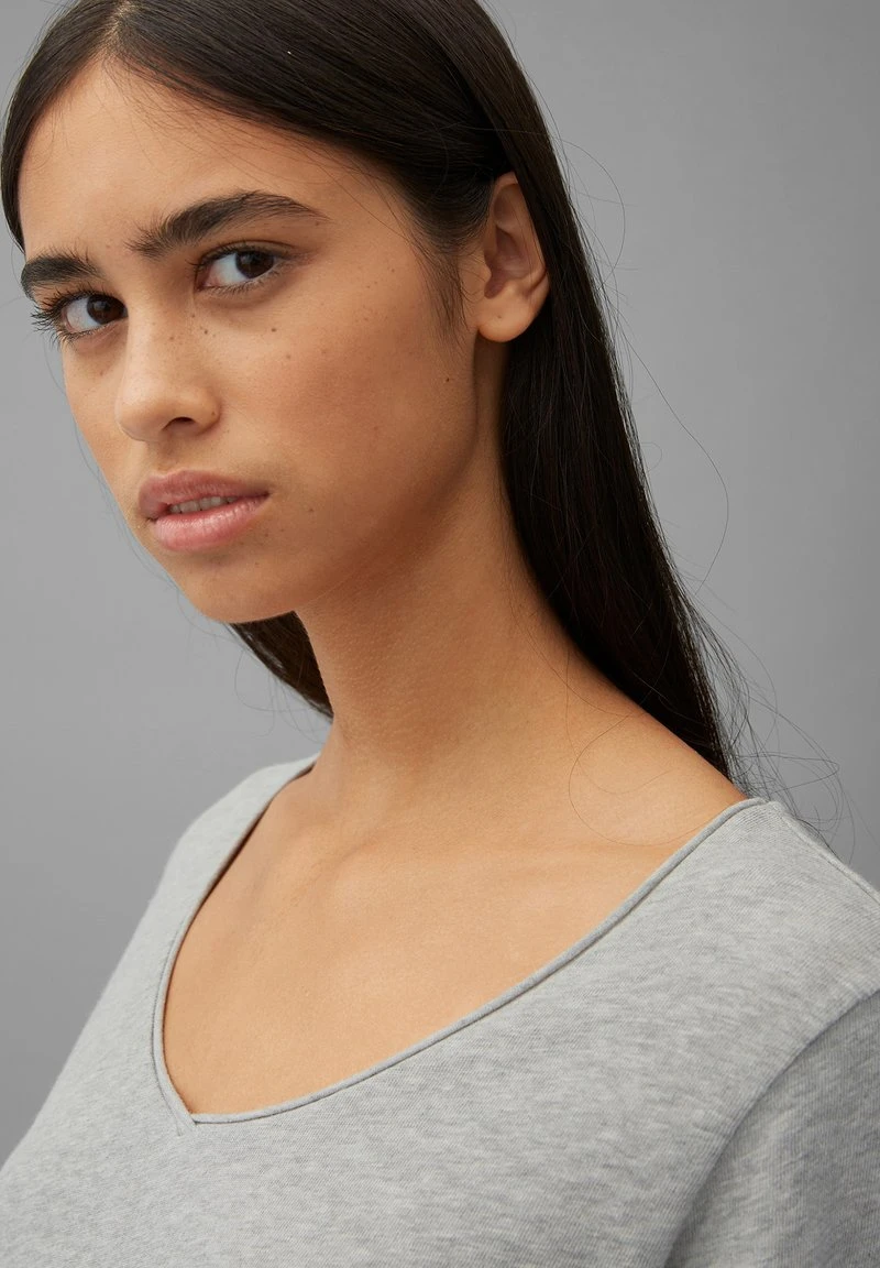 Marc O'Polo DENIM LONGSLEEVE V-NECK - Langarmshirt - Stone Melange 4 Marc O'Polo DENIM LONGSLEEVE V-NECK - Langarmshirt - Stone Melange – Bild 4