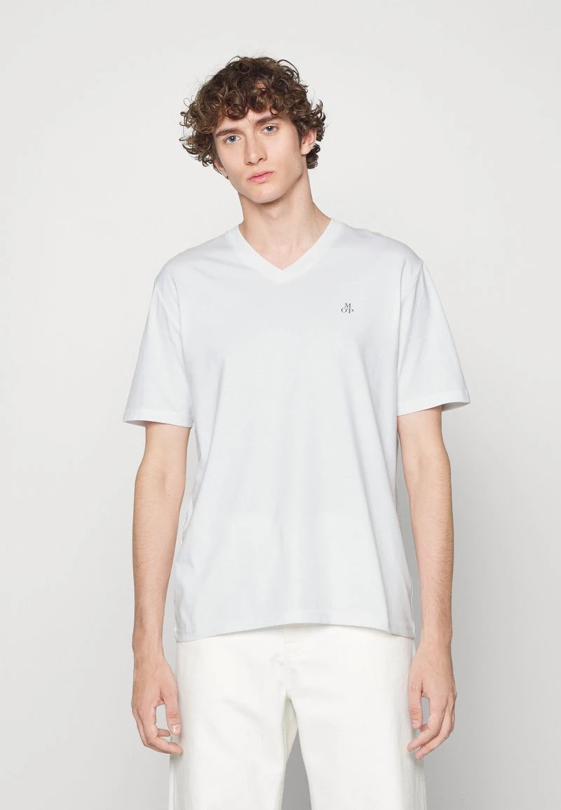 Marc O'Polo SHORT SLEEVE V NECK - T-Shirt Basic - White 1 Marc O'Polo SHORT SLEEVE V NECK - T-Shirt Basic - White