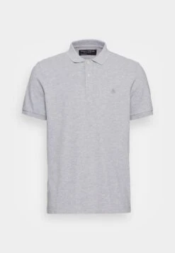 Marc O'Polo SHORT SLEEVE BUTTON PLACKET SLITS EMBROIDE - Poloshirt - Iron Grey Melange -Mode Familie d364f383c4dd4d26b9710aae46365eaf