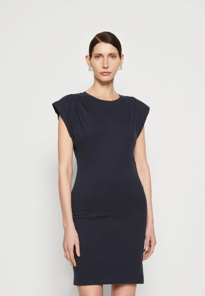 Marc O'Polo DRESS SHORT SLEEVE ROUND NECK SOLID - Etuikleid - Deep Blue Sea 1 Marc O'Polo DRESS SHORT SLEEVE ROUND NECK SOLID - Etuikleid - Deep Blue Sea