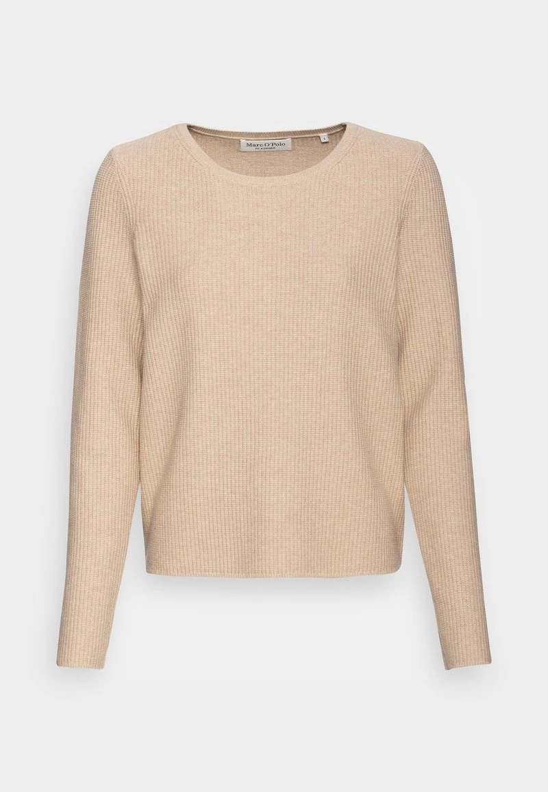 Marc O'Polo PULLOVER LONGSLEEVE ROUND NECK - Strickpullover - Frosty Sand Melange 1 Marc O'Polo PULLOVER LONGSLEEVE ROUND NECK - Strickpullover - Frosty Sand Melange