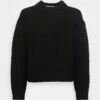 Marc O'Polo LONGSLEEVE ROUND NECK - Strickjacke - Black
