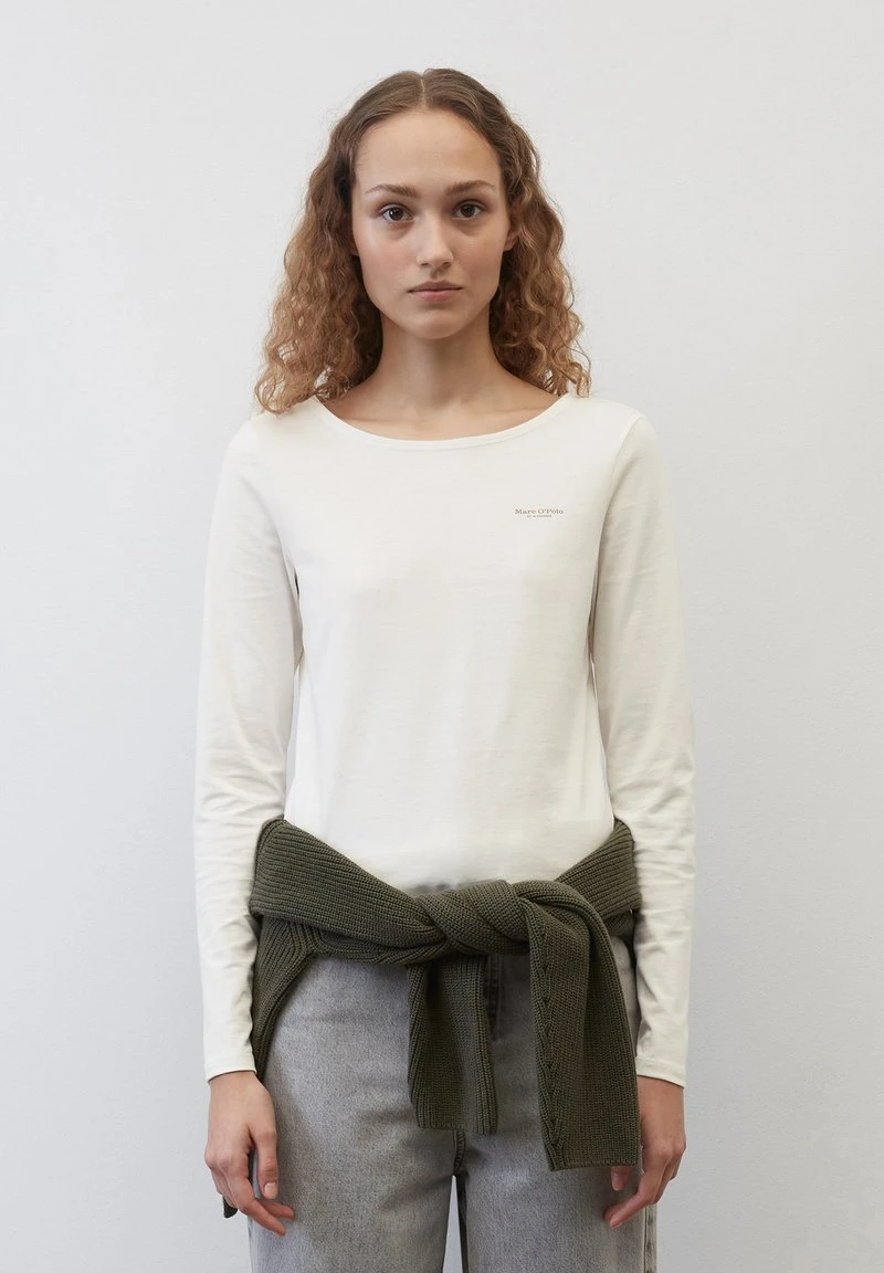 Marc O'Polo LONG SLEEVE ROUND NECK SOLID - Langarmshirt - White Cotton 1 Marc O'Polo LONG SLEEVE ROUND NECK SOLID - Langarmshirt - White Cotton