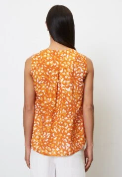 Marc O'Polo ÄRMELLOSE V NECK AUS CRISPY - Top - Orange -Mode Familie dc168e43722541dd8e1bad168879587f
