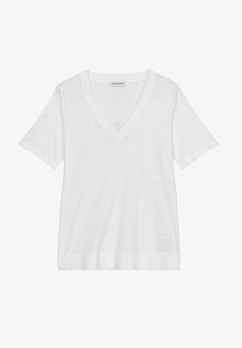 Marc O'Polo V NECK - T-Shirt Basic - White 6 Marc O'Polo V NECK - T-Shirt Basic - White – Bild 6