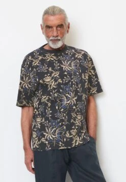 Marc O'Polo MIT FLORALEM ALLOVER-PRINT - T-Shirt Print - Dark Navy