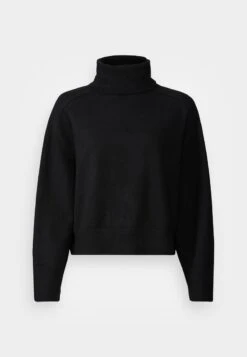 Marc O'Polo LONGSLEEVE STAND UP COLLAR - Strickpullover - Black