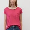 Marc O'Polo DENIM KURZARM MIT AUS LE - T-Shirt Basic - Fresh Fuschia