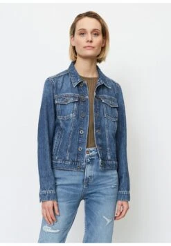 Marc O'Polo KLASSISCHE REGULAR AUS ORGANIC - Jeansjacke - Vintage Dark Blue Wash